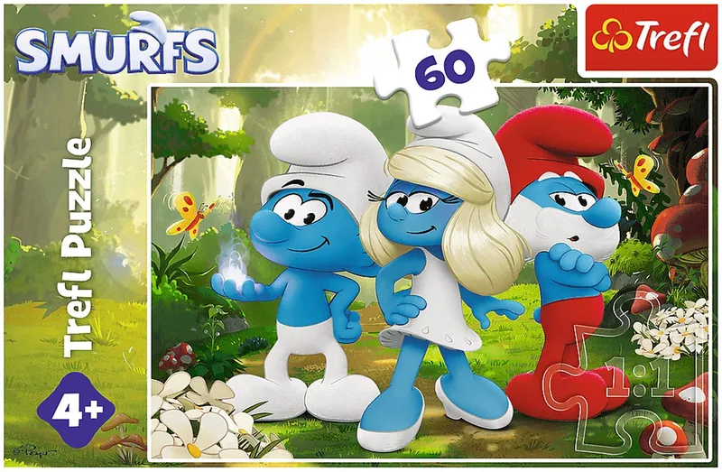 De Smurfen Puzzel - Het Betoverende Bos - 60 Stukjes van Trefl, editie Meerkleurig – doos