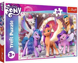 De Vreugde van de Pony's Hasbro My Little Pony Legpuzzel - 24 stukjes - Vanaf 3 jaar von Trefl, Ausgabe Mehrfarbig – Schachtel 1 von 3