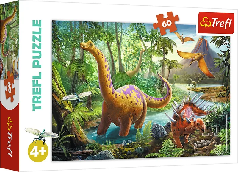 Dinosauriërs Legpuzzel - 60 stukjes - Vanaf 4 jaar de Trefl, édition Multicolore – boîte
