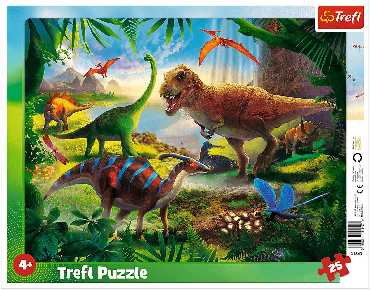 Dinosaurussen Legpuzzel - 25 stukjes - Vanaf 3 jaar van Trefl, editie Meerkleurig – doos