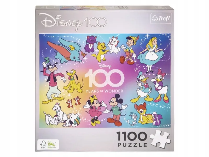 Disney 100 Jaar Puzzel 1100 Stukjes fra Trefl – æske