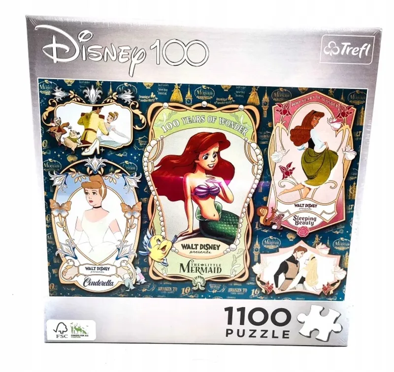 Disney 100 Years of Wonder zeemeerminpuzzel 1100 stukjes fra Trefl – æske