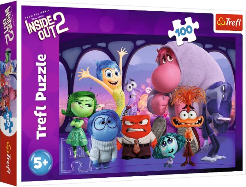 Disney Inside Out 2 Legpuzzel - 100 stukjes - Vanaf 5 jaar från Trefl, utgåva Flerfärgad – kartong