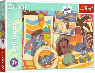 Disney Lilo & Stitch Legpuzzel - 200 stukjes - Vanaf 7 jaar de Trefl, édition Multicolore – boîte 1 sur 2