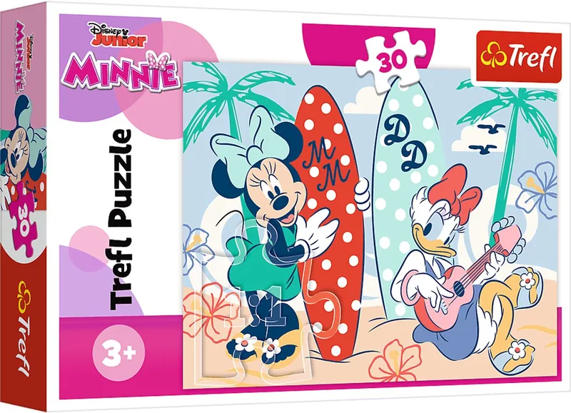 Disney Minnie en Donald Duck Legpuzzel - 30 stukjes - Vanaf 3 jaar van Trefl, editie Meerkleurig – doos