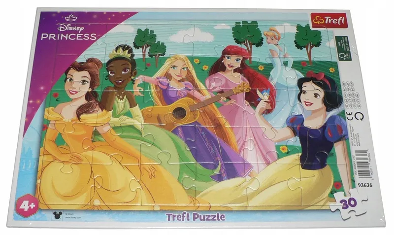 Disney Prinsessenpuzzel met Frame - 30 Stukjes van Trefl, editie Meerkleurig – doos