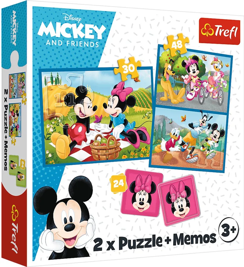 Disney puzzel en memory spel - 2in1 kartonnen speelgoed. de Trefl, édition Multicolore – boîte