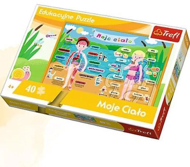 edukacyjne puzzle 40 elementów Moje ciało van Trefl, editie Meerkleurig – doos