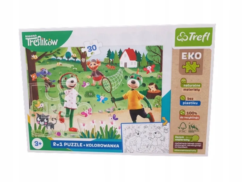 EKO Puzzel & Kleurplaat: Familie Treflik 30 stukjes (3+ jaar) from Trefl – box