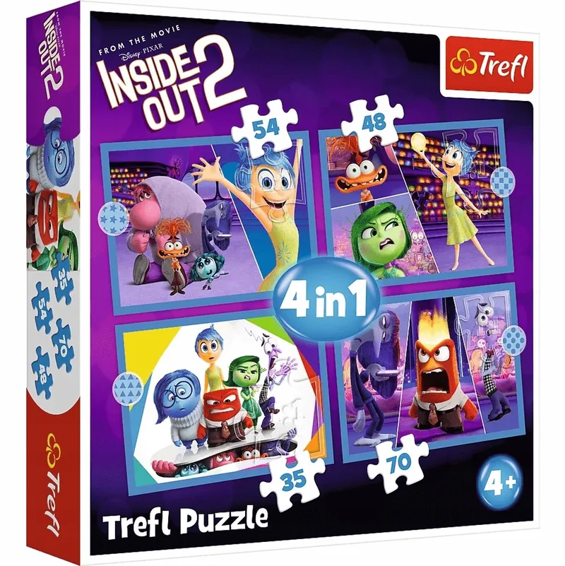 "Emoties Regeren" 4-in-1 puzzels - W głowie sie ni mieści 2 from Trefl – box