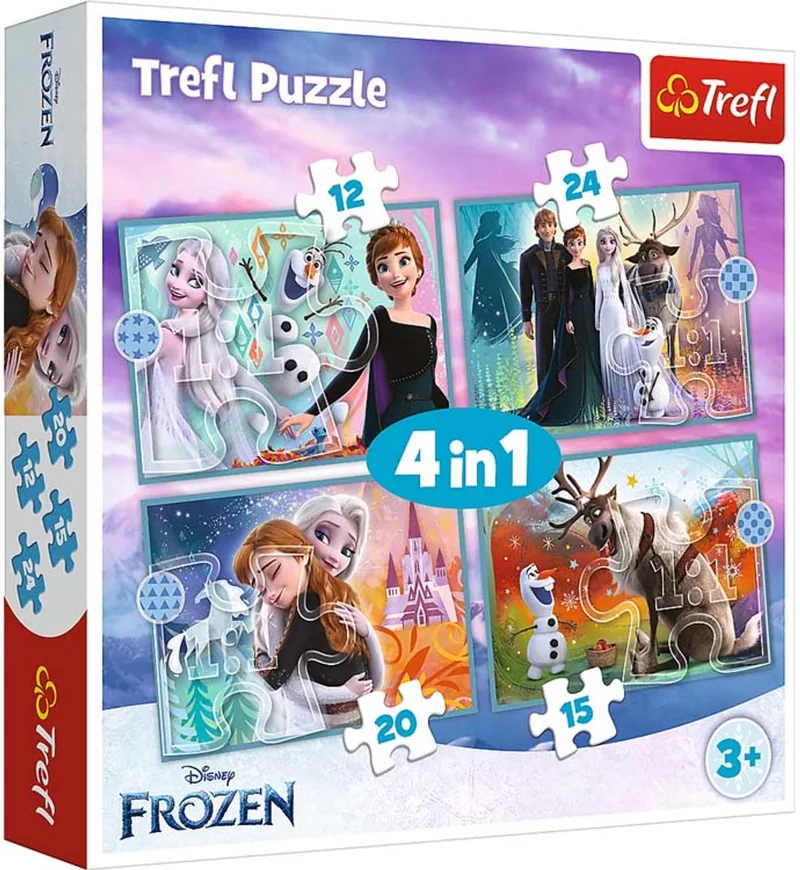 Frozen 4in1 Disney Frozen 2 4-in-1 Puzzel - 207 stukjes - Vanaf 4 jaar von Trefl, Ausgabe Mehrfarbig – Schachtel
