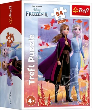 Frozen II Mini Puzzel 54 Stukjes Anna & Elsa de Trefl, édition Multicolore – boîte 1 sur 2