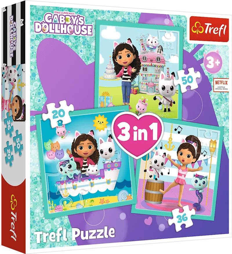 Gabby's Poppenhuis Legpuzzel - 50 stukjes - Vanaf 3 jaar van Trefl, editie Meerkleurig – doos