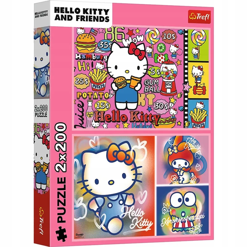 Hello Kitty & Friends Puzzels - 2x200 Stuk from Trefl, Multicolour edition – box