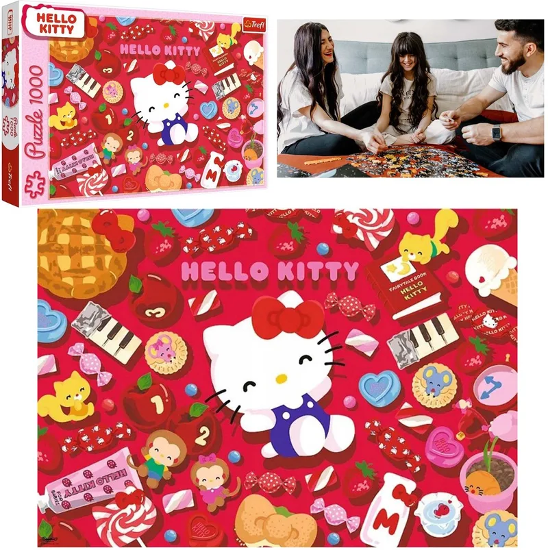 Hello Kitty Puzzel 1000 elementen, legpuzzel TREFL van Trefl, editie Wit – doos