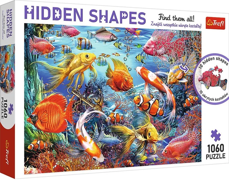 Hidden Shapes Serie - Legpuzzel - 1060 Stukken - Ondergerecht Zeeleven van Trefl, editie Meerkleurig – doos