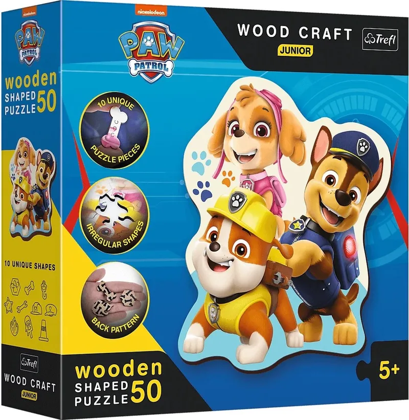 Holzpuzzel Junior 50 - Paw Patrol. de Trefl, édition Multicolore – boîte