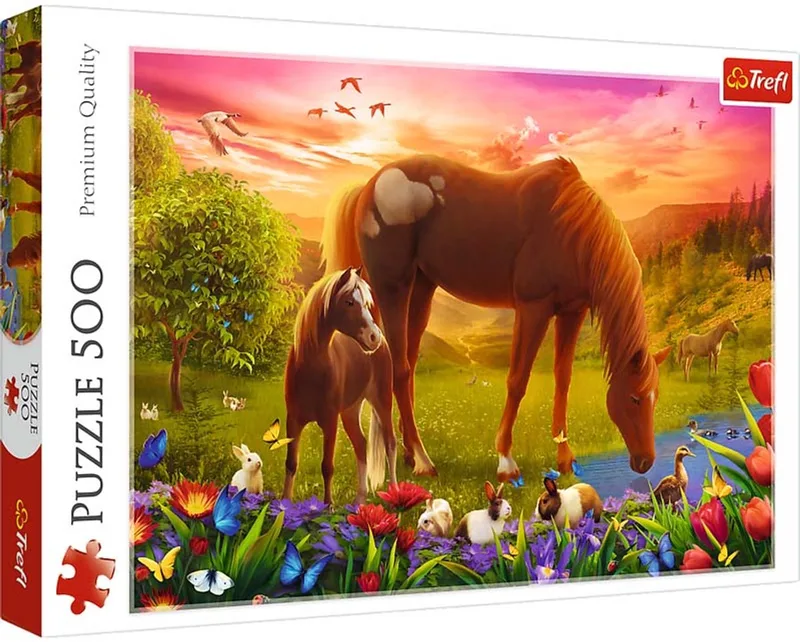 Horses in the Meadow Legpuzzel - 500 stukjes - Vanaf 10 jaar from Trefl, Multicolour edition – box