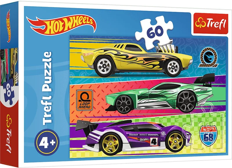 Hot Wheels Legpuzzel - 60 stukjes - Vanaf 4 jaar van Trefl, editie Wielkleurig – doos