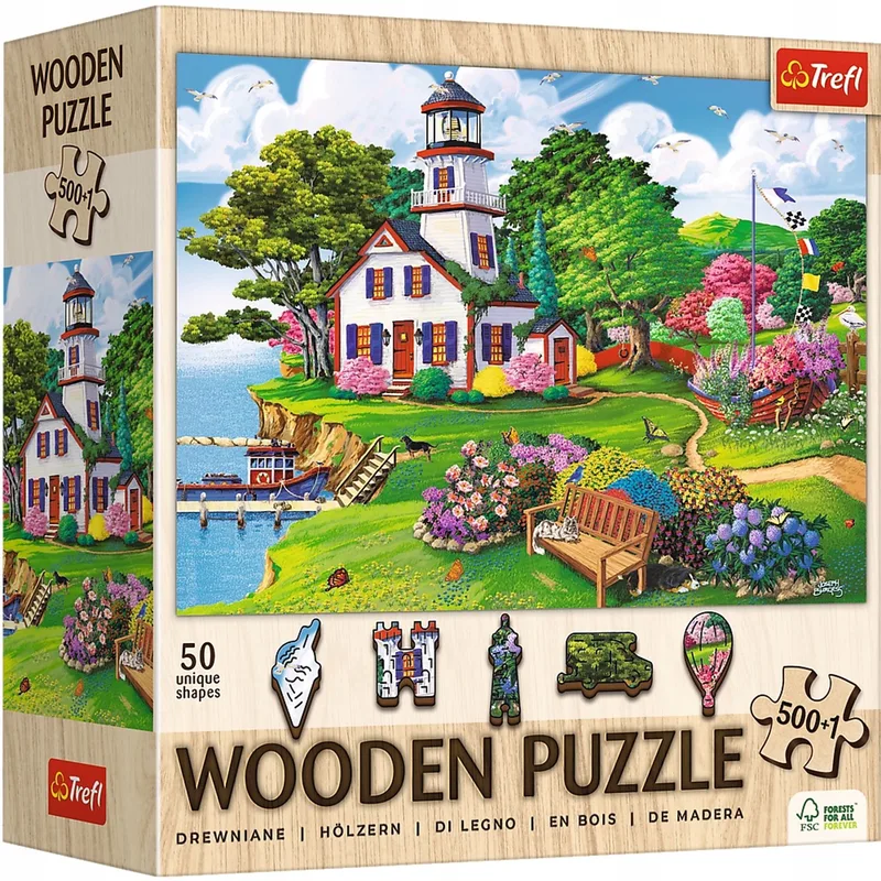 Houten Puzzel 500 Stukjes: Zomerse Oase from Trefl, Multicolour edition – box