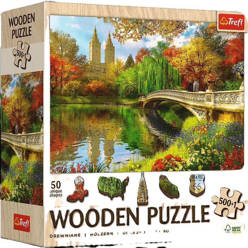 Houten Puzzel 501 Stukjes: Central Park, Manhattan, New York from Trefl, Multicolour edition – box