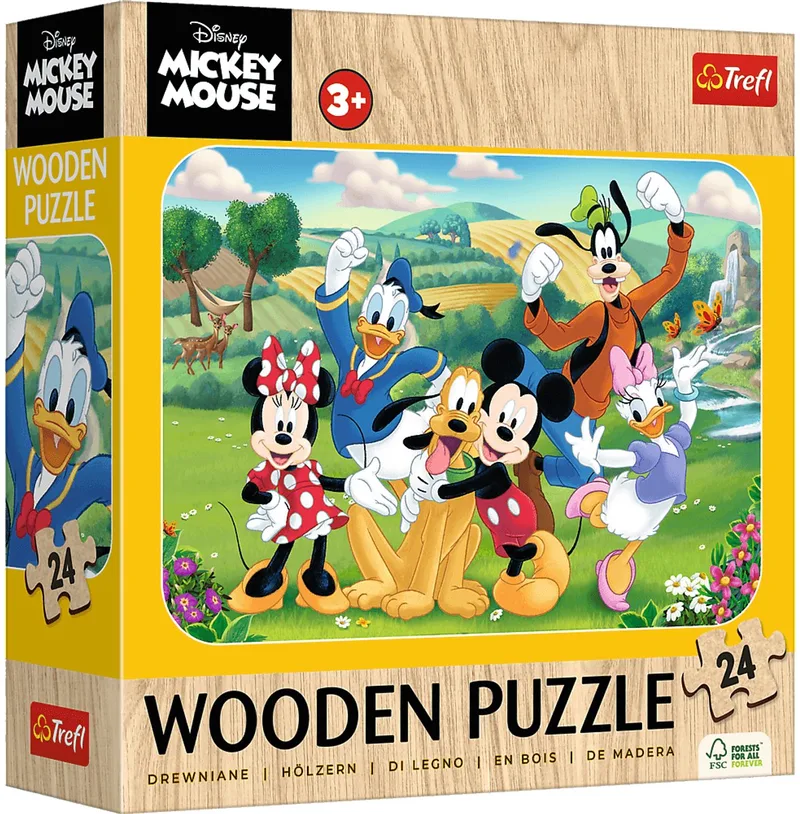houten puzzel - Disney Mickey Mouse en Friends - 24 stukjes FSC. from Trefl, Multicolour edition – box
