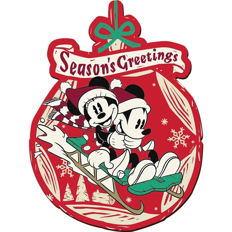 houten puzzel - Disney Mickey Mouse kerst 160 stukjes FSC. fra Trefl, Flerfarvet-udgave – æske 2 af 2