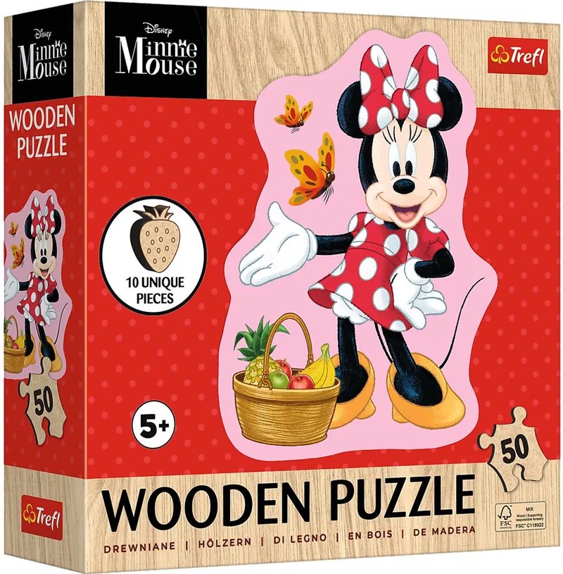 houten puzzel Disney Minnie - 50 stukjes FSC Mix 70%. from Trefl, Multicolour edition – box