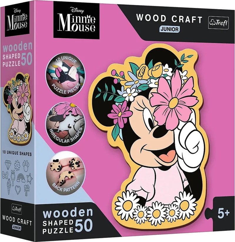 houten puzzel junior Minnie Mouse Disney FSC duurzaam speelgoed. van Trefl, editie Meerkleurig – doos