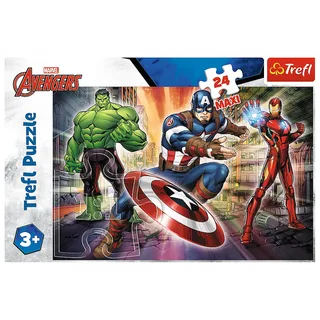 In de Wereld van Avengers Disney Marvel The Avengers Legpuzzel - 24 stukjes - Vanaf 3 jaar von Trefl, Ausgabe Mehrfarbig – Schachtel 2 von 3