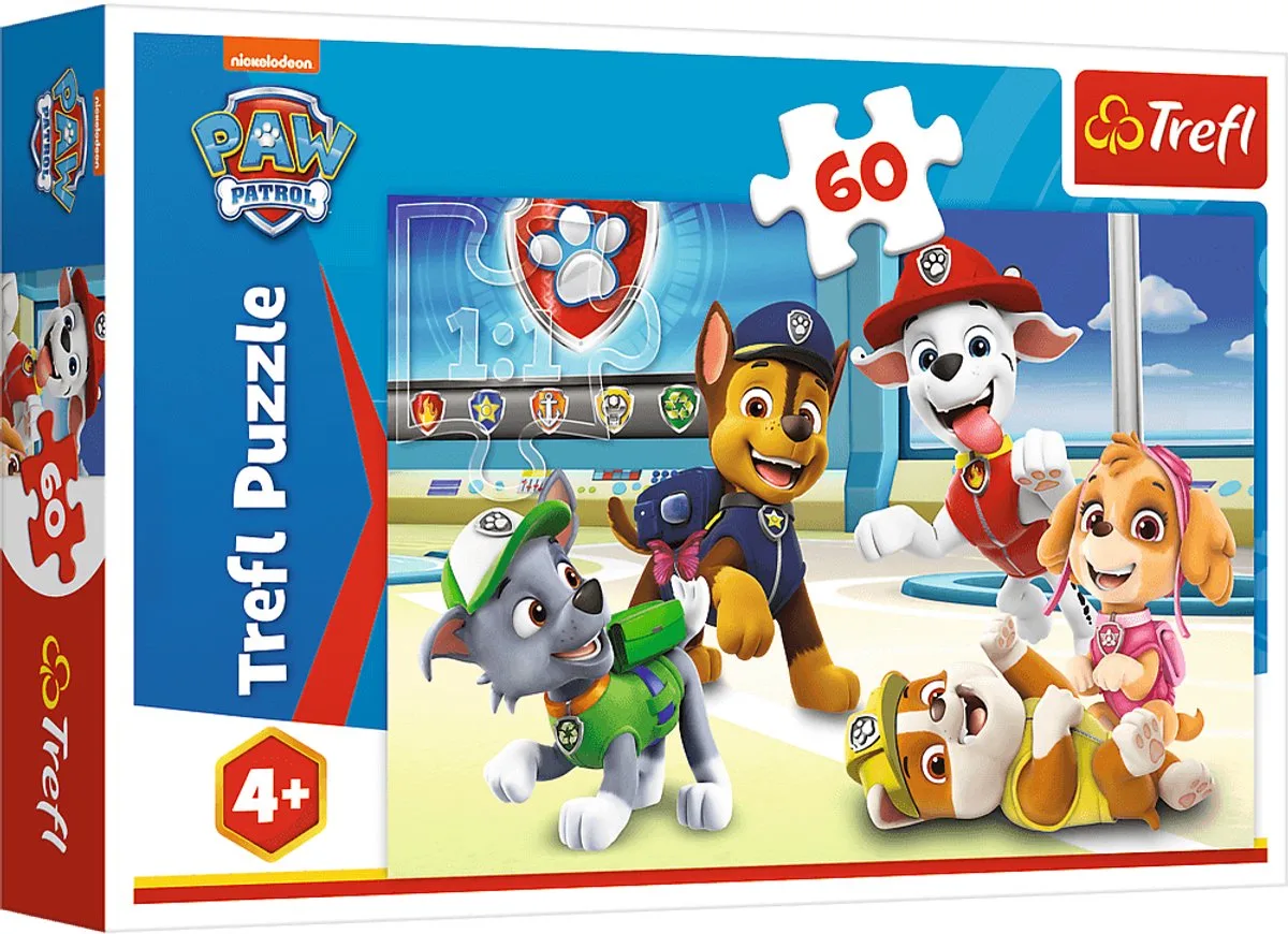 In de Wereld van Hondjes PAW Patrol Legpuzzel - 60 stukjes - Vanaf 4 jaar van Trefl, editie Meerkleurig – doos