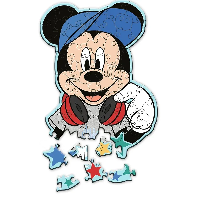 In de Wereld van Mickey Houten Knutsel Junior Disney Legpuzzel - 50 stukjes - Vanaf 4 jaar von Trefl, Ausgabe Mehrfarbig – Schachtel 3 von 4