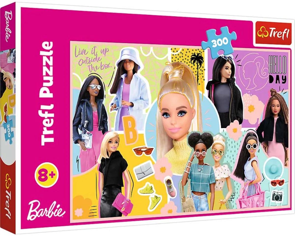 Je Favoriete Barbie Mattel Legpuzzel - 300 stukjes - Vanaf 8 jaar van Trefl, editie Meerkleurig – doos
