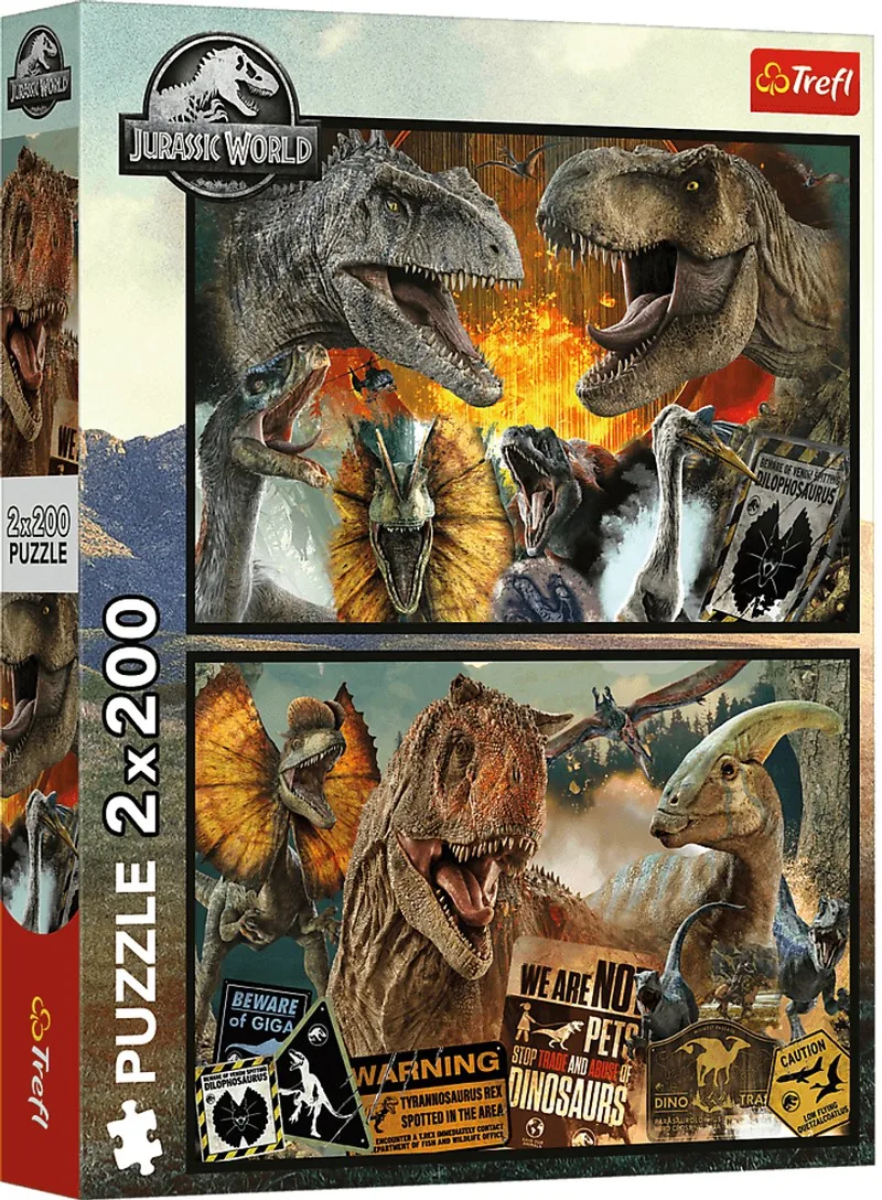 Jurassic World Prehistorisch Avontuur Legpuzzel - 200 stukjes - Vanaf 7 jaar von Trefl, Ausgabe Mehrfarbig – Schachtel