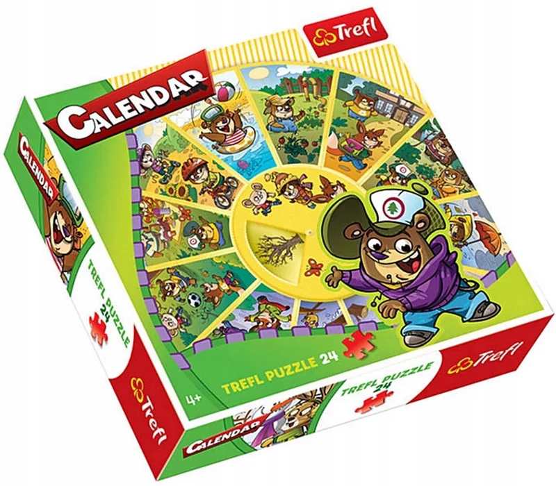 Kalender Puzzel 24 Stuk - Educatief en Interactief van Trefl – doos