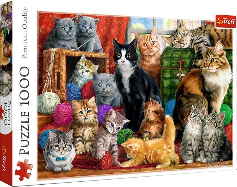 Katten Puzzel - 1000 Stukjes Legpuzzel - Vanaf 12 jaar van Trefl, editie Meerkleurig – doos