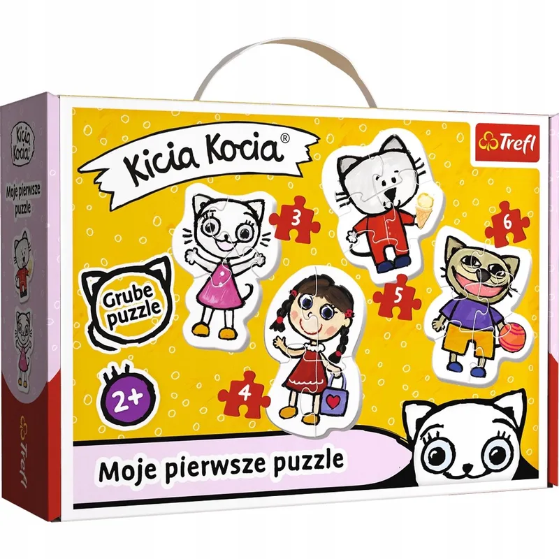 Kicia Kocia Moje pierwsze puzzle 2 - 18 elementowe van Trefl, editie Meerkleurig – doos