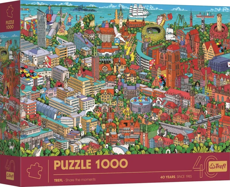 legpuzzel 1000 stukjes - Jubileusz Tri-City - FSC Mix 70%. från Trefl, utgåva Flerfärgad – kartong 2 av 2