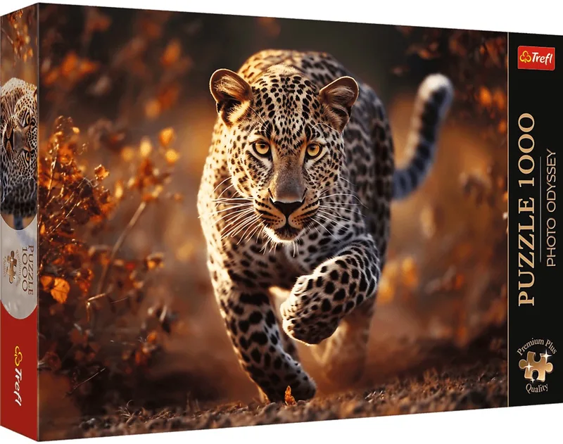 legpuzzel 1000 stukjes - Premium Plus Wild Leopard foto puzzel FSC. van Trefl, editie Meerkleurig – doos