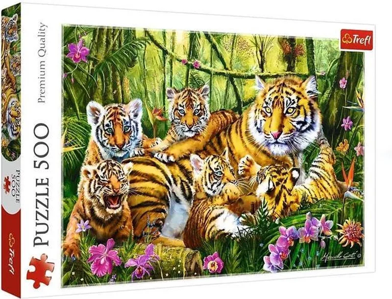 Legpuzzel - 500 stukjes - Vanaf 12 jaar from Trefl, Tijgers edition – box