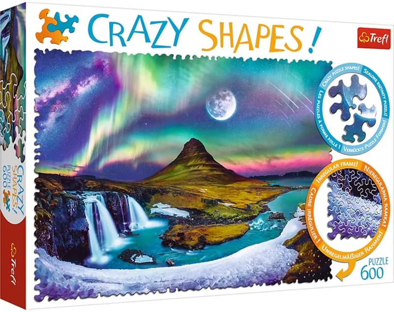legpuzzel - Aurora over IJsland 600 stukjes premium karton. van Trefl, editie Meerkleurig – doos