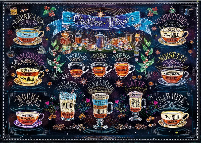 legpuzzel Coffee Time 500 stukjes - koffieliefhebbers puzzel. from Trefl, Multicolour edition – box