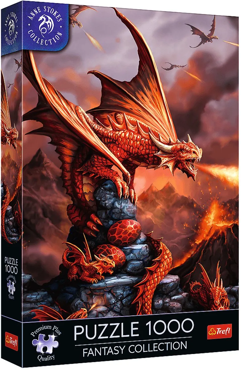 legpuzzel Fantasy Collection Fire Dragon 1000 stukjes puzzel. from Trefl, Multicolour edition – box