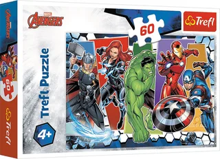 legpuzzel Marvel Avengers 60 stukjes karton superhelden. de Trefl, édition Multicolore – boîte 1 sur 3