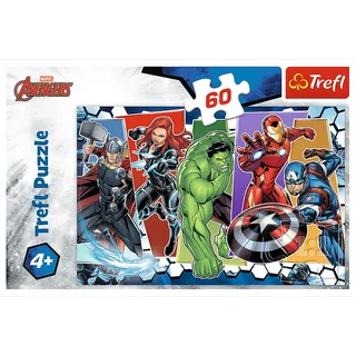 legpuzzel Marvel Avengers 60 stukjes karton superhelden. de Trefl, édition Multicolore – boîte 2 sur 3