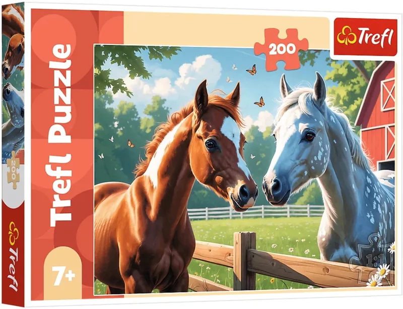 legpuzzel paarden - 200 stukjes - kleurrijk speelgoed voor kinderen. van Trefl, editie Meerkleurig – doos