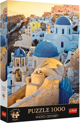 legpuzzel Santorini Oia 1000 stukjes - puzzel volwassenen. van Trefl, editie Meerkleurig – doos 1 van 2
