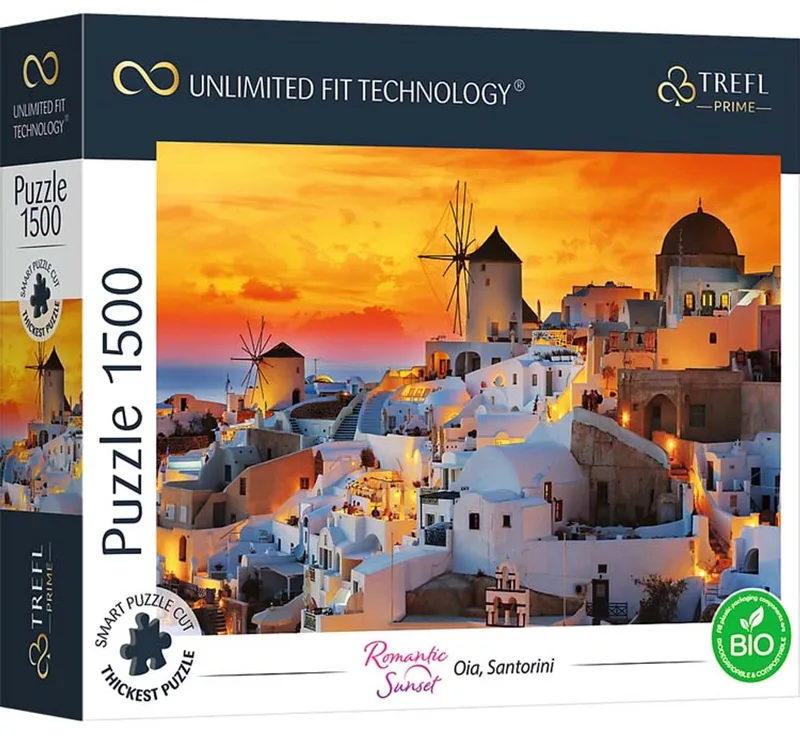 legpuzzel Santorini zonsondergang 1500 stukjes karton. from Trefl, Multicolour edition – box
