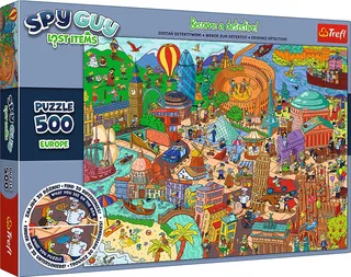 legpuzzel Spy Guy Lost Items Europe 500 stukjes karton. van Trefl, editie Meerkleurig – doos 1 van 2