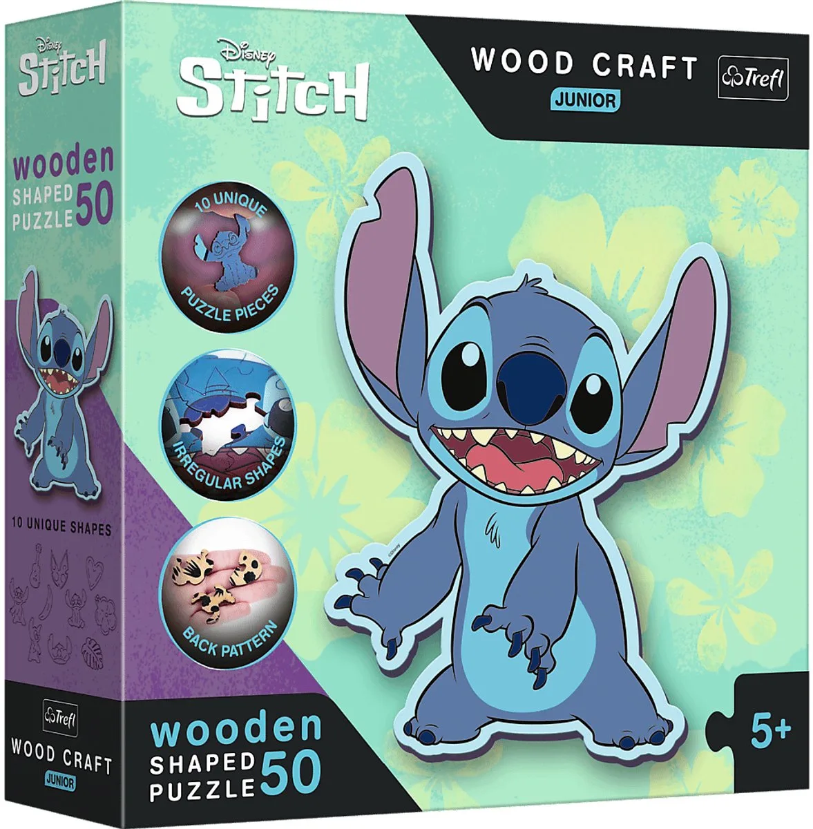 Lilo & Stitch Hout Houten Legpuzzel - 50 stukjes - Vanaf 5 jaar von Trefl, Ausgabe Mehrfarbig – Schachtel